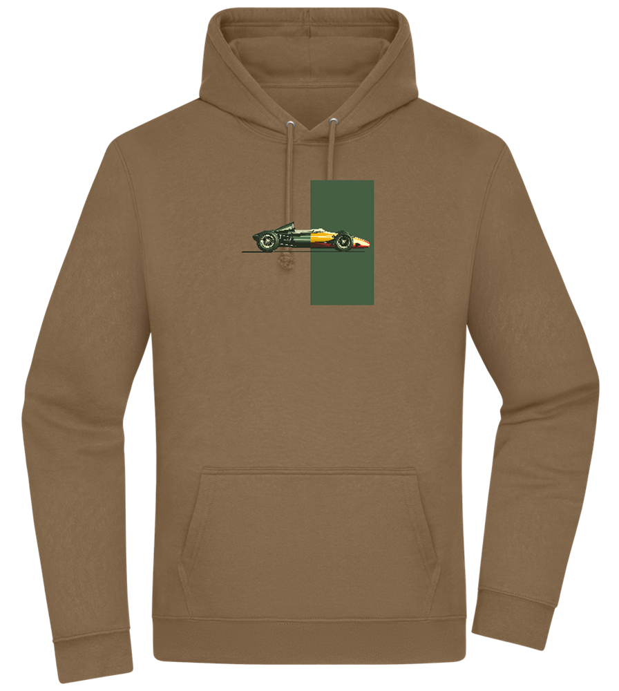 Retro F1 Design - Premium Essential Unisex Hoodie_ARMY_front