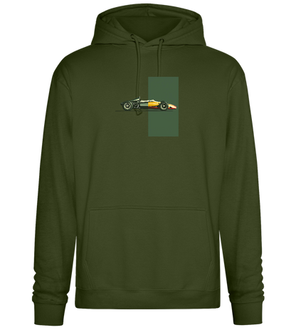 Retro F1 Design - Premium Essential Unisex Hoodie_ARMY_front