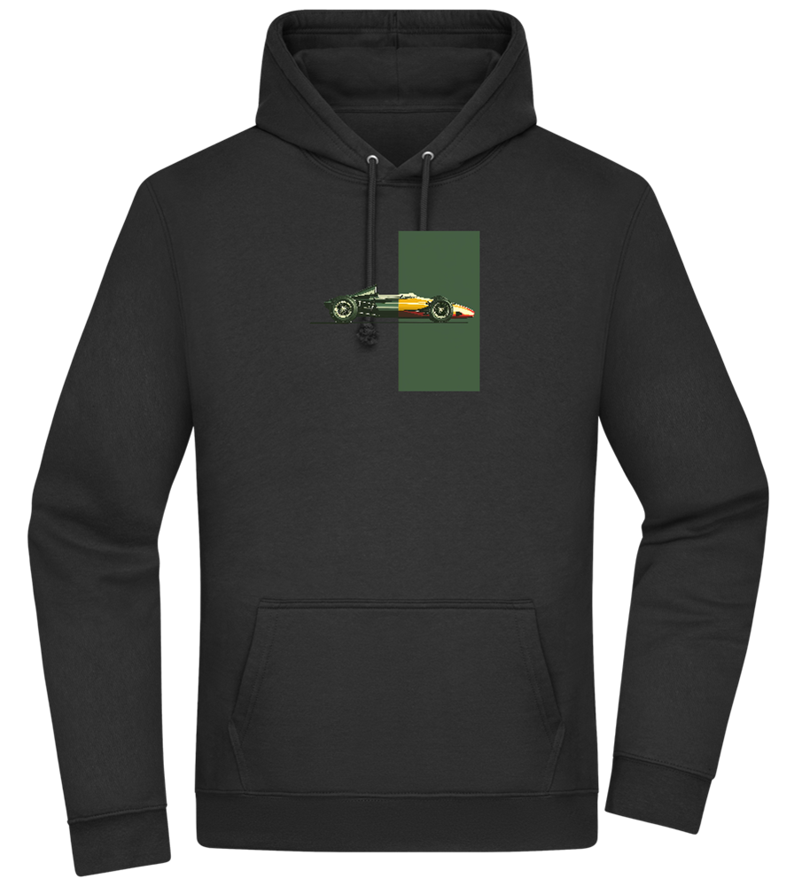 Retro F1 Design - Premium Essential Unisex Hoodie_BLACK_front