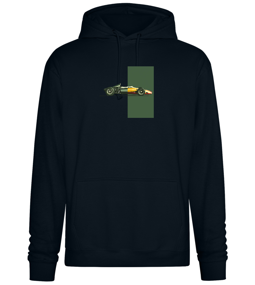 Retro F1 Design - Premium Essential Unisex Hoodie_BLACK_front