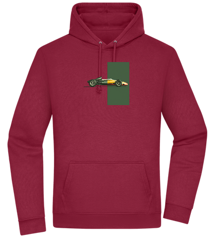 Retro F1 Design - Premium Essential Unisex Hoodie_BORDEAUX_front