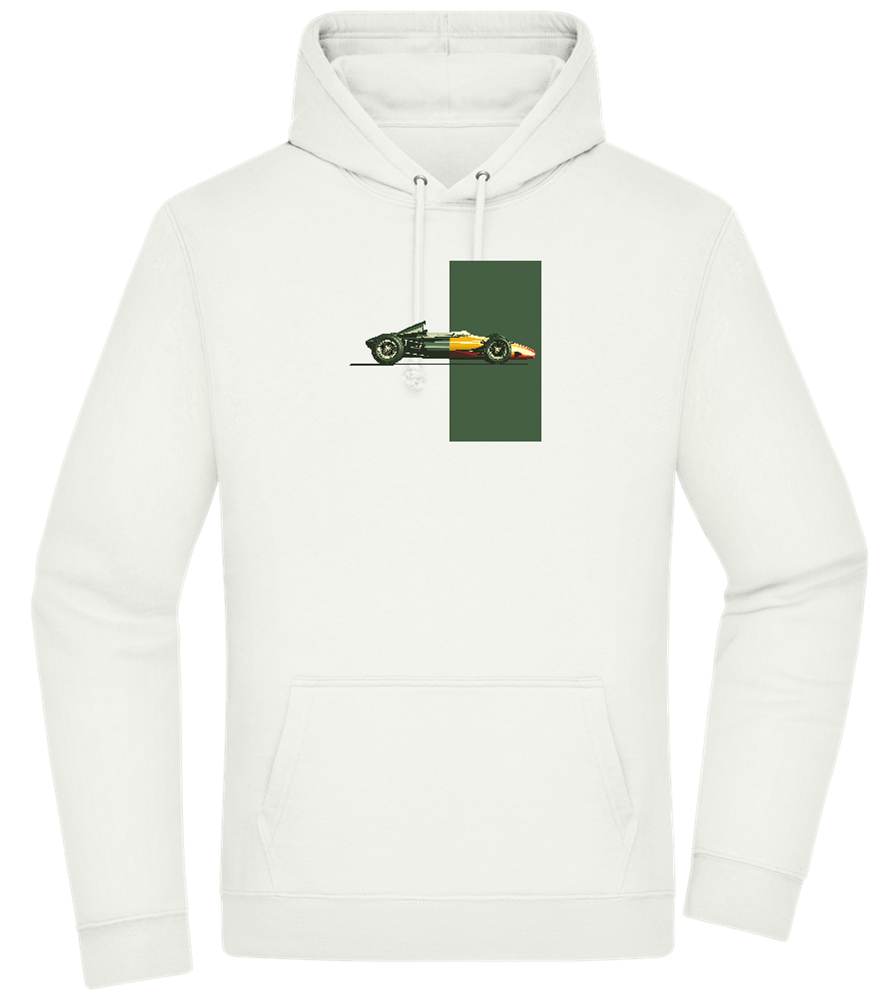 Retro F1 Design - Premium Essential Unisex Hoodie_CREAMY GREEN_front