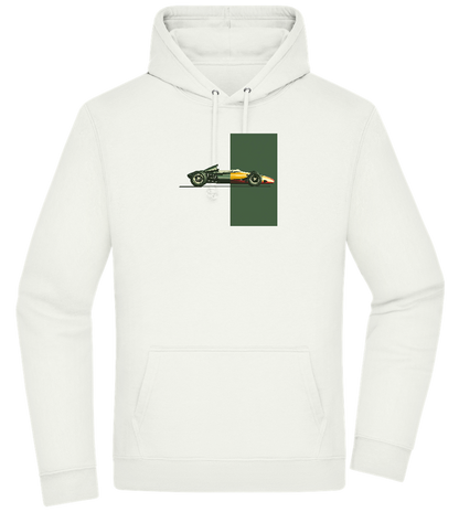 Retro F1 Design - Premium Essential Unisex Hoodie_CREAMY GREEN_front