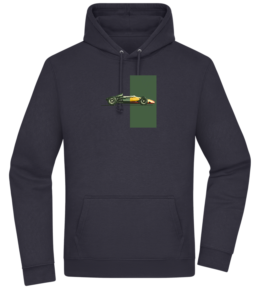 Retro F1 Design - Premium Essential Unisex Hoodie_FRENCH NAVY_front