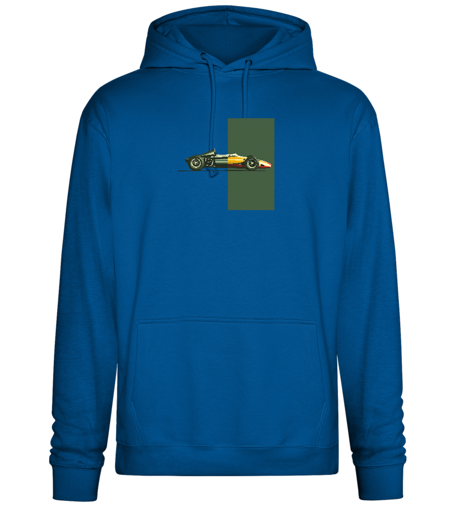 Retro F1 Design - Premium Essential Unisex Hoodie_ROYAL_front