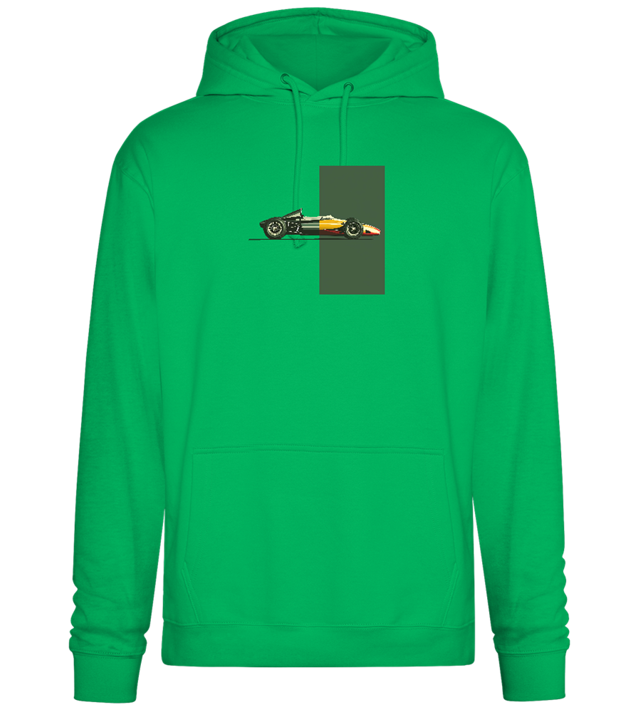 Retro F1 Design - Premium Essential Unisex Hoodie_SPRING GREEN_front