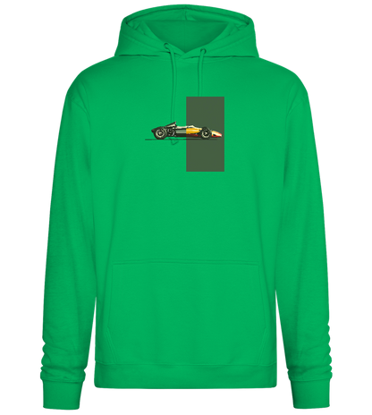 Retro F1 Design - Premium Essential Unisex Hoodie_SPRING GREEN_front