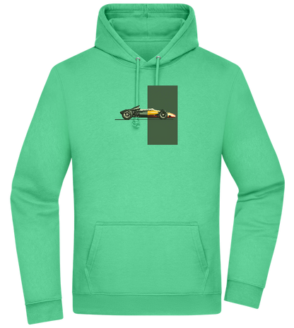 Retro F1 Design - Premium Essential Unisex Hoodie_SPRING GREEN_front