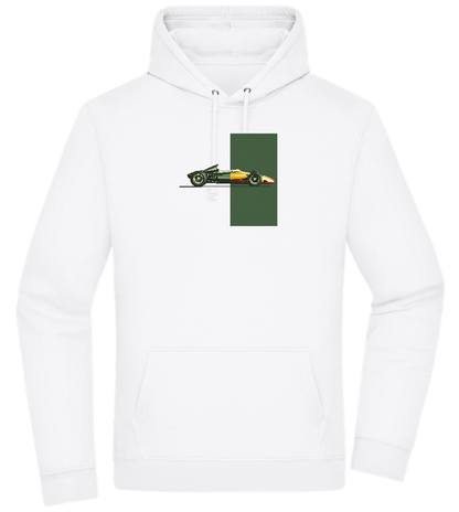 Retro F1 Design - Premium Essential Unisex Hoodie_WHITE_front