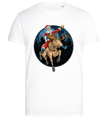 Santa Joyride Design - Premium men's close fitting t-shirt_WHITE_front