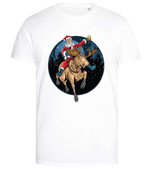 Santa Joyride Design - Premium men's close fitting t-shirt_WHITE_front