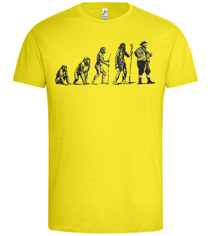 Evolution of Beer Drinkers Design - Premium men's t-shirt_LEMON_front