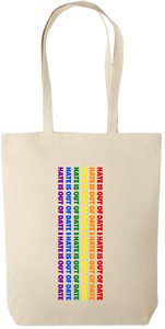 Hate is Out of Date Design - Premium canvas cotton tote bag