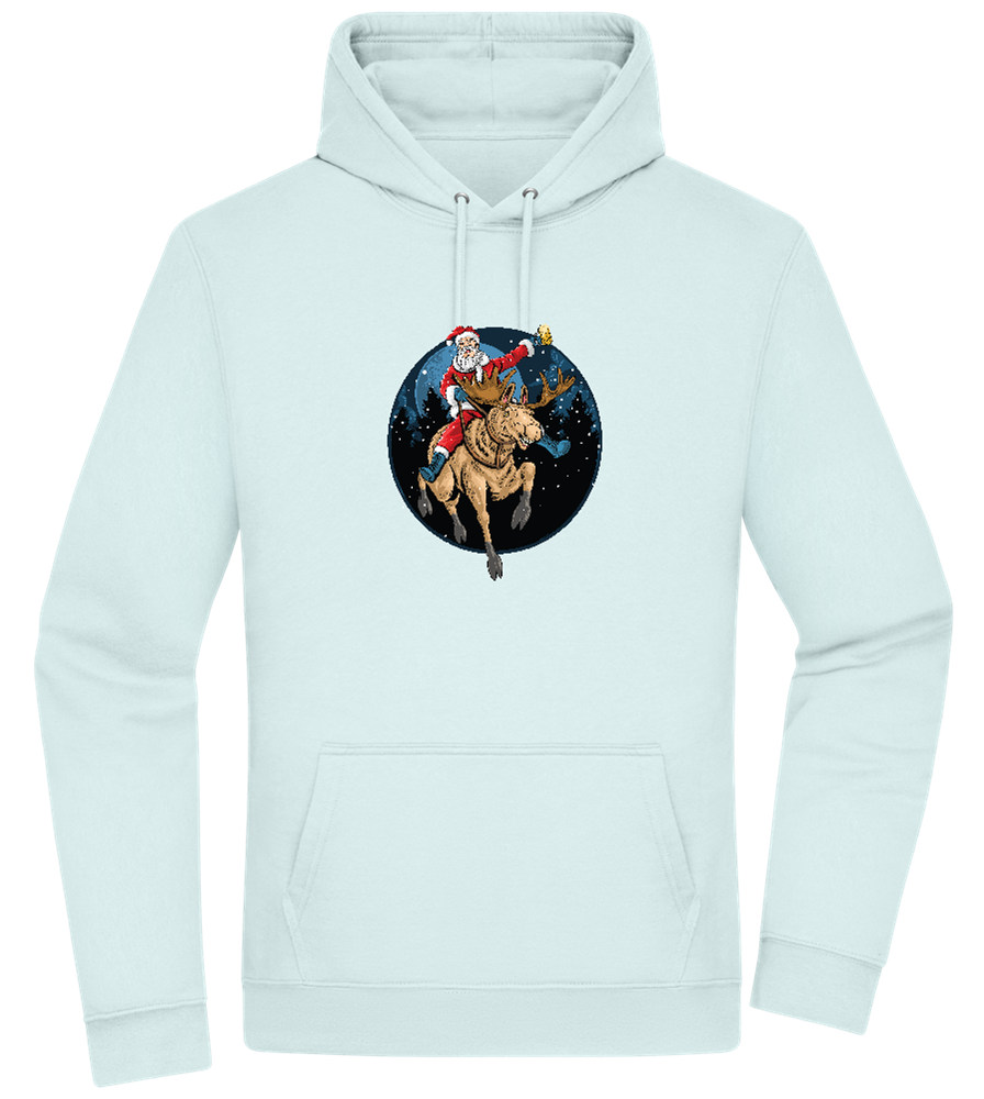 Santa Joyride Design - Premium Essential Unisex Hoodie_ARCTIC BLUE_front