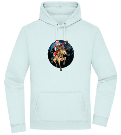 Santa Joyride Design - Premium Essential Unisex Hoodie_ARCTIC BLUE_front