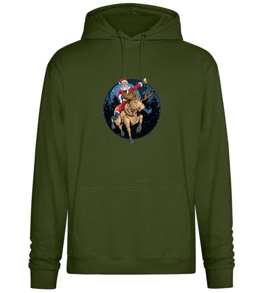 Santa Joyride Design - Premium Essential Unisex Hoodie_ARMY_front