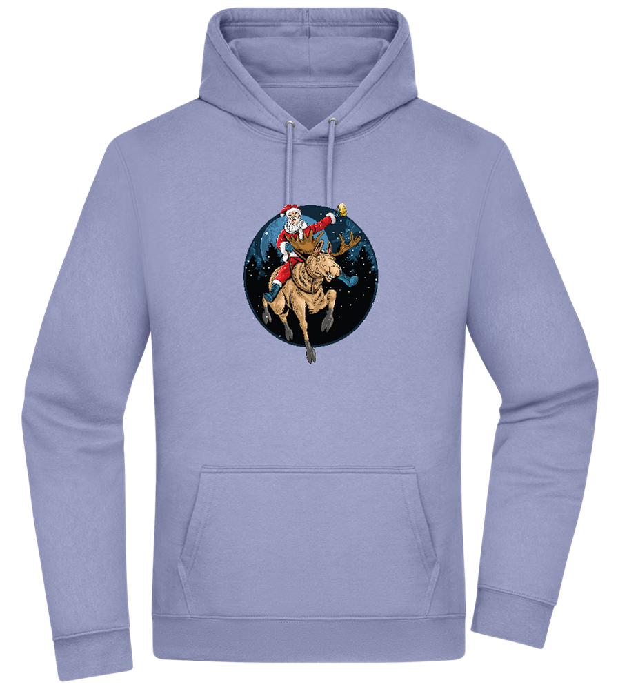 Santa Joyride Design - Premium Essential Unisex Hoodie_BLUE_front