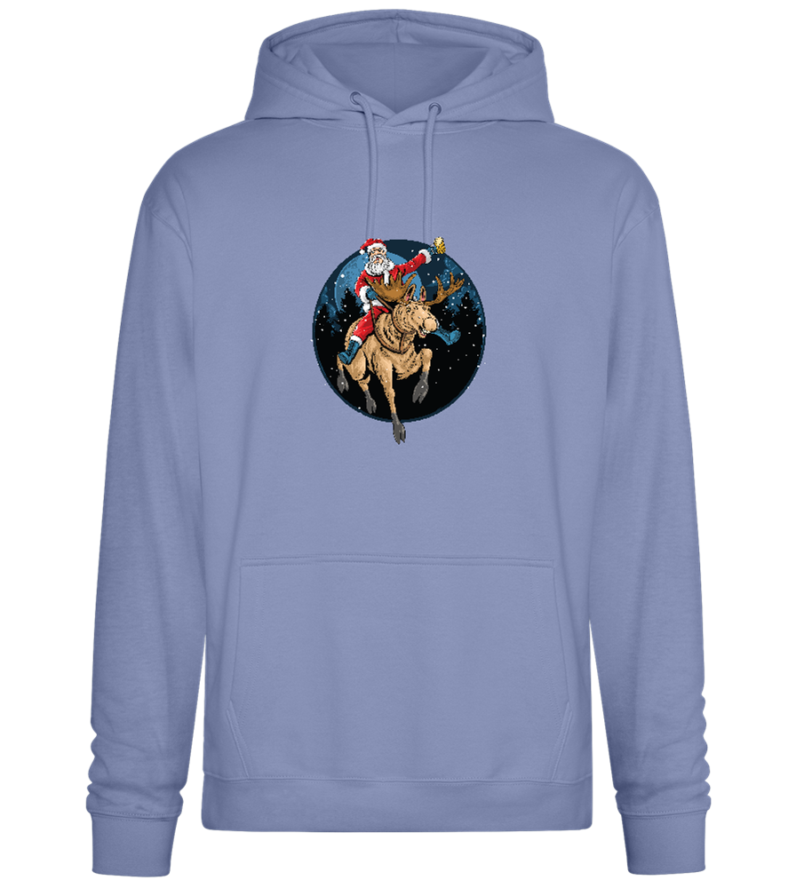 Santa Joyride Design - Premium Essential Unisex Hoodie_BLUE_front