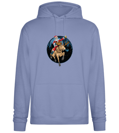 Santa Joyride Design - Premium Essential Unisex Hoodie_BLUE_front