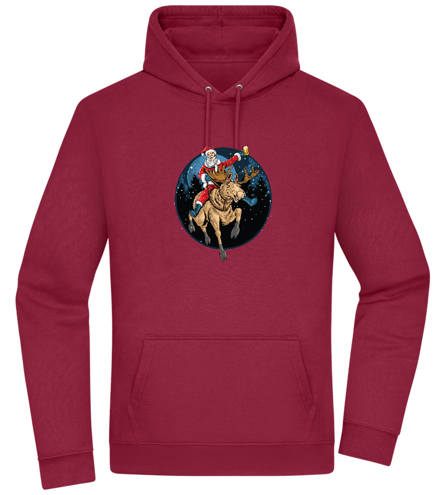 Santa Joyride Design - Premium Essential Unisex Hoodie_BORDEAUX_front