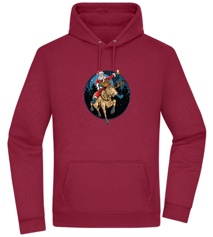 Santa Joyride Design - Premium Essential Unisex Hoodie_BORDEAUX_front