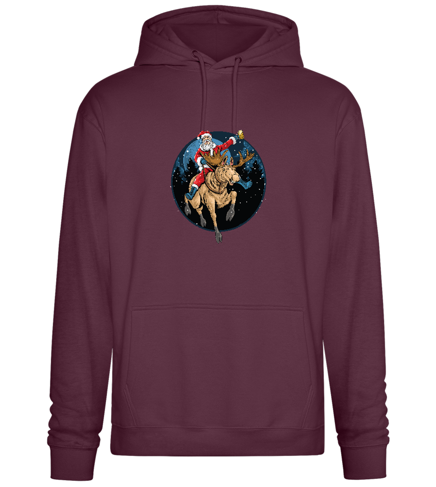 Santa Joyride Design - Premium Essential Unisex Hoodie_BORDEAUX_front