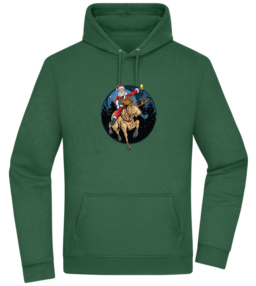 Santa Joyride Design - Premium Essential Unisex Hoodie_GREEN BOTTLE_front