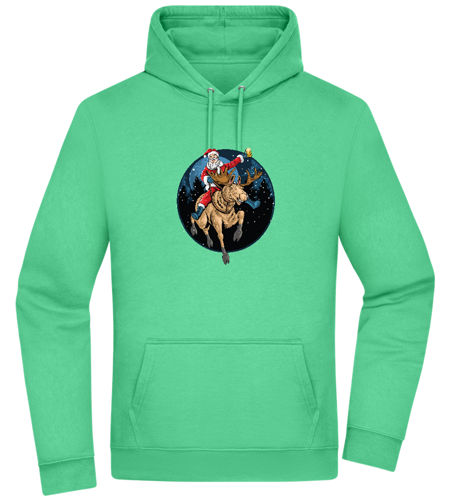 Santa Joyride Design - Premium Essential Unisex Hoodie_SPRING GREEN_front