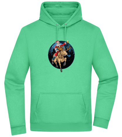 Santa Joyride Design - Premium Essential Unisex Hoodie_SPRING GREEN_front