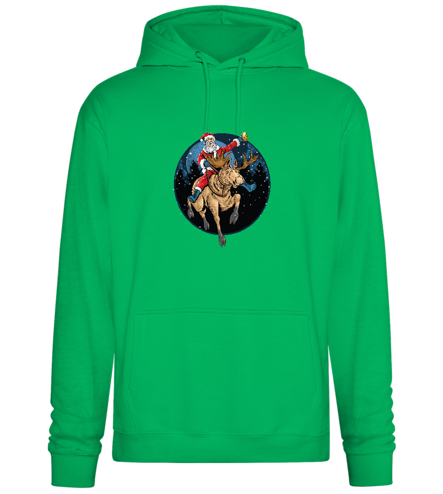 Santa Joyride Design - Premium Essential Unisex Hoodie_SPRING GREEN_front