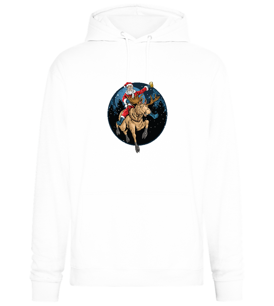 Santa Joyride Design - Premium Essential Unisex Hoodie_WHITE_front