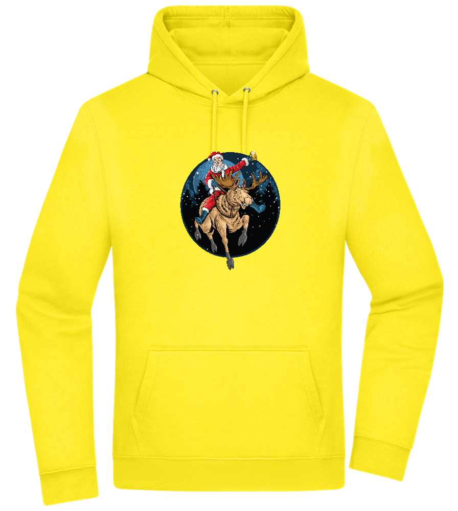 Santa Joyride Design - Premium Essential Unisex Hoodie_YELLOW_front