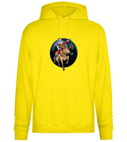 Santa Joyride Design - Premium Essential Unisex Hoodie_YELLOW_front