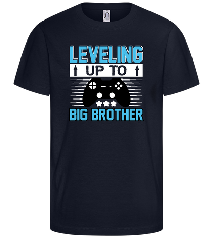 Leveling Up Big Brother Design - Comfort kids fitted t-shirt_FRENCH NAVY_front