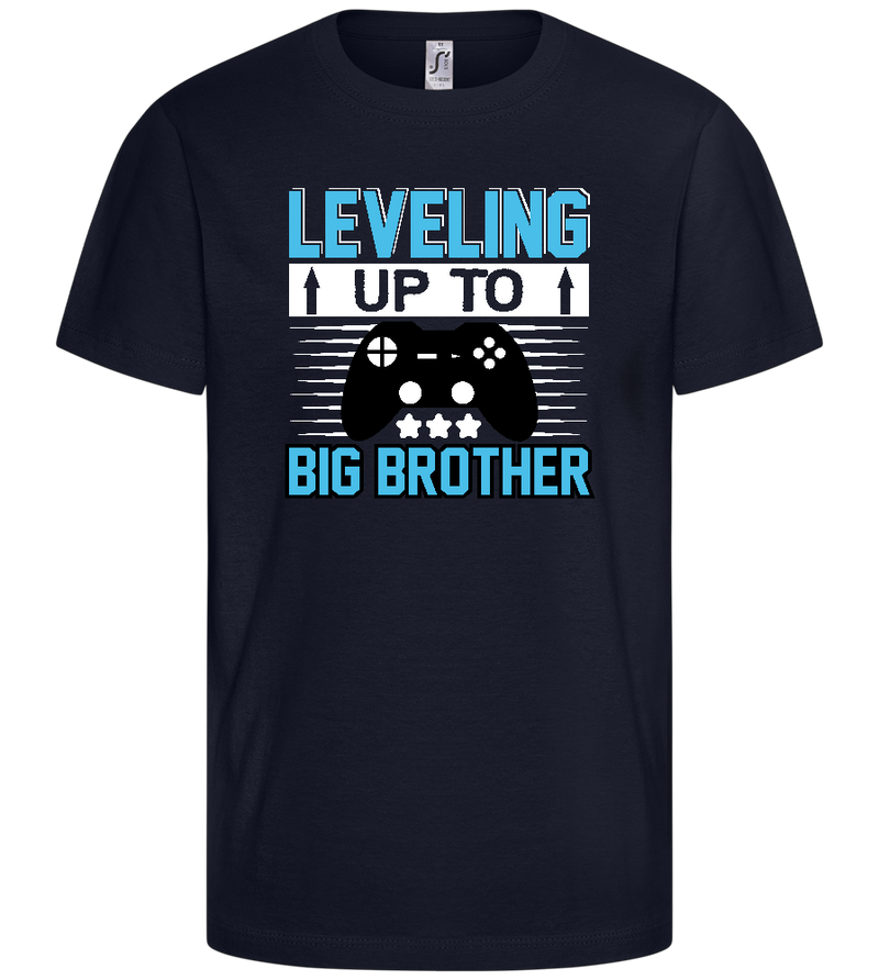 Leveling Up Big Brother Design - Comfort kids fitted t-shirt_FRENCH NAVY_front