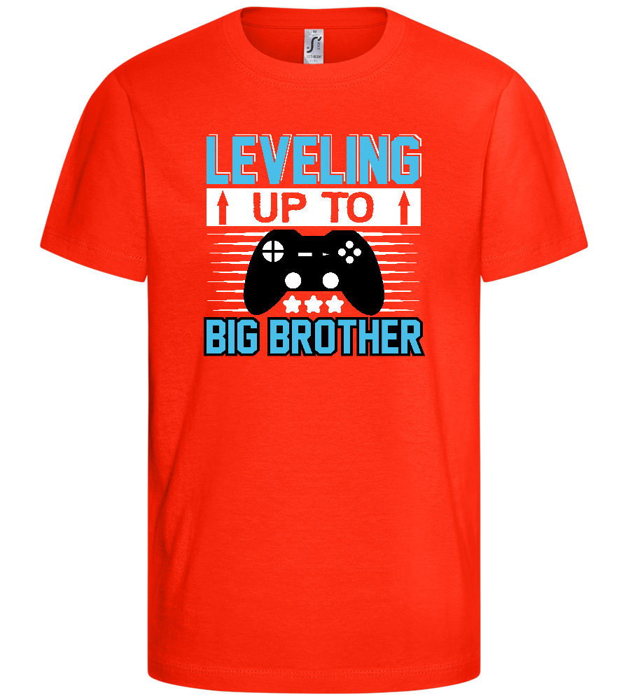 Leveling Up Big Brother Design - Comfort kids fitted t-shirt_RED_front