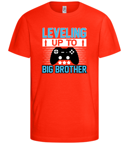 Leveling Up Big Brother Design - Comfort kids fitted t-shirt_RED_front