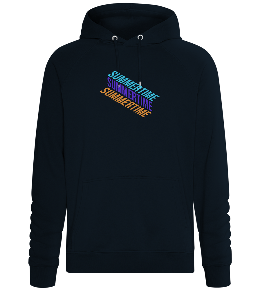 Summertime Text Design - Comfort unisex hoodie_BLACK_front