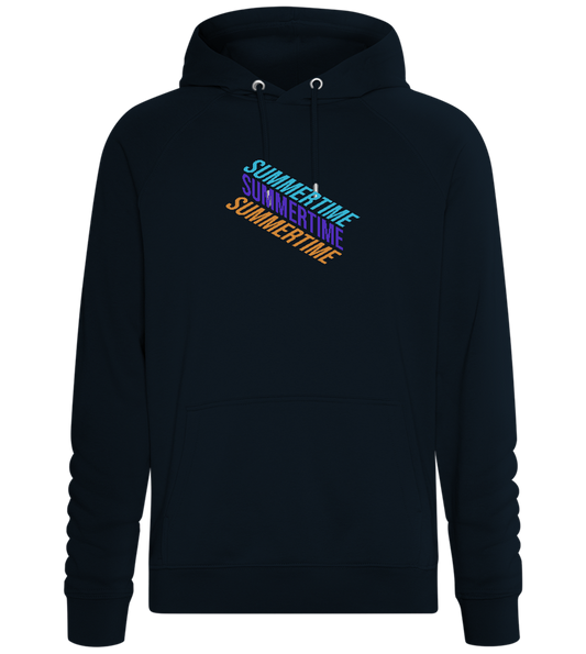 Summertime Text Design - Comfort unisex hoodie_BLACK_front