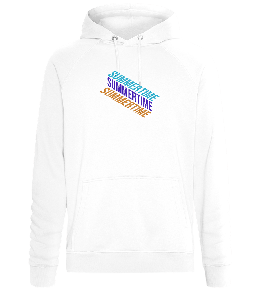 Summertime Text Design - Comfort unisex hoodie_WHITE_front