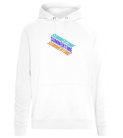 Summertime Text Design - Comfort unisex hoodie_WHITE_front