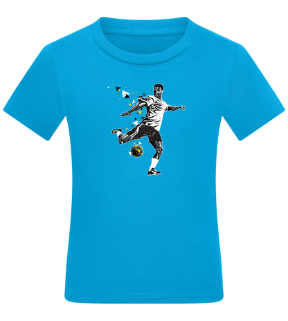 Power Shot Design - Comfort kids fitted t-shirt_TURQUOISE_front