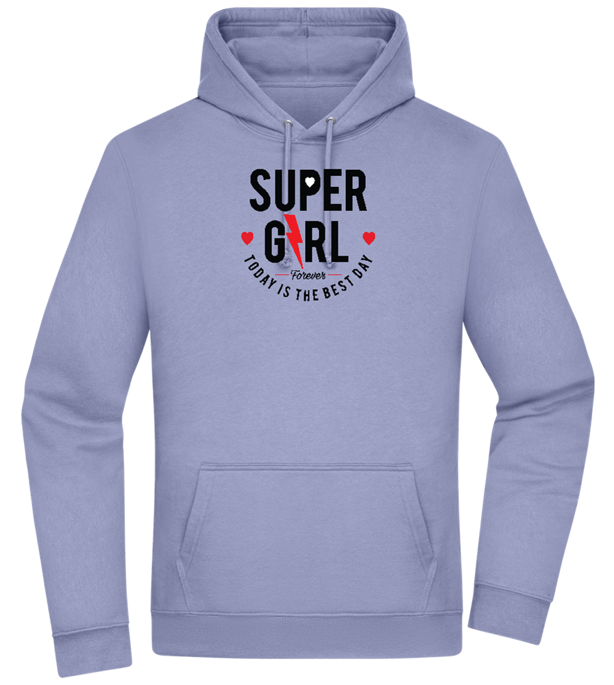 Super Girl Forever Design - Premium Essential Unisex Hoodie_BLUE_front