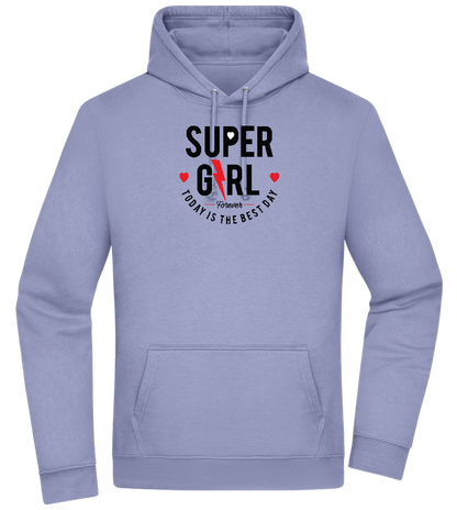 Super Girl Forever Design - Premium Essential Unisex Hoodie_BLUE_front