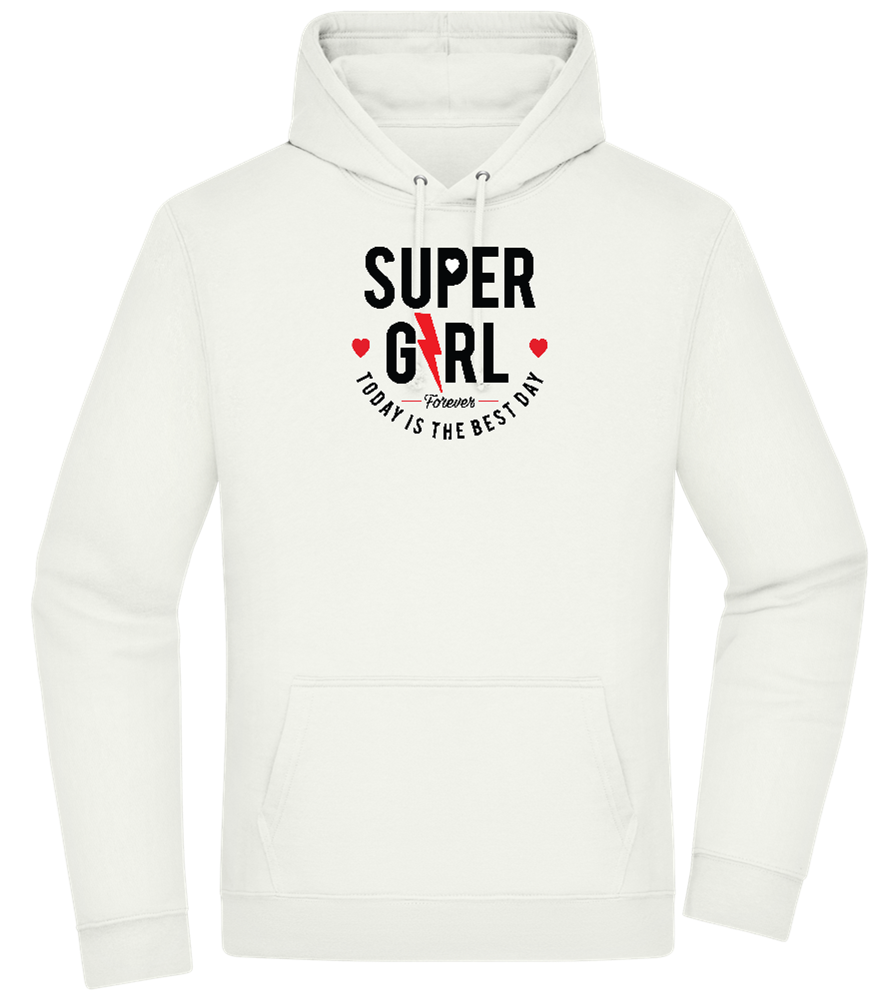 Super Girl Forever Design - Premium Essential Unisex Hoodie_CREAMY GREEN_front