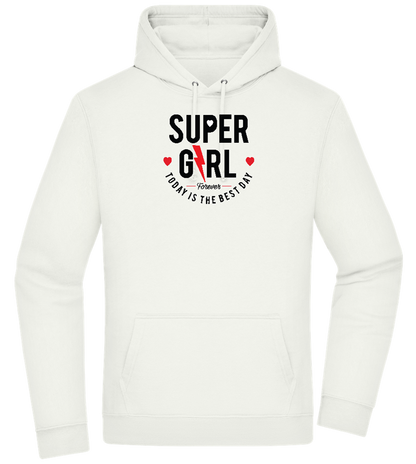 Super Girl Forever Design - Premium Essential Unisex Hoodie_CREAMY GREEN_front