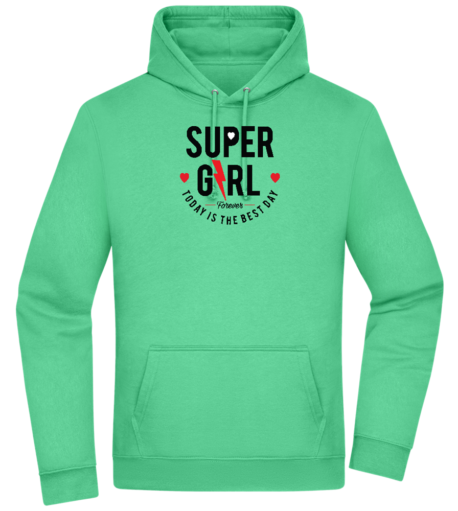 Super Girl Forever Design - Premium Essential Unisex Hoodie_SPRING GREEN_front