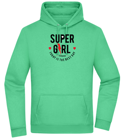 Super Girl Forever Design - Premium Essential Unisex Hoodie_SPRING GREEN_front