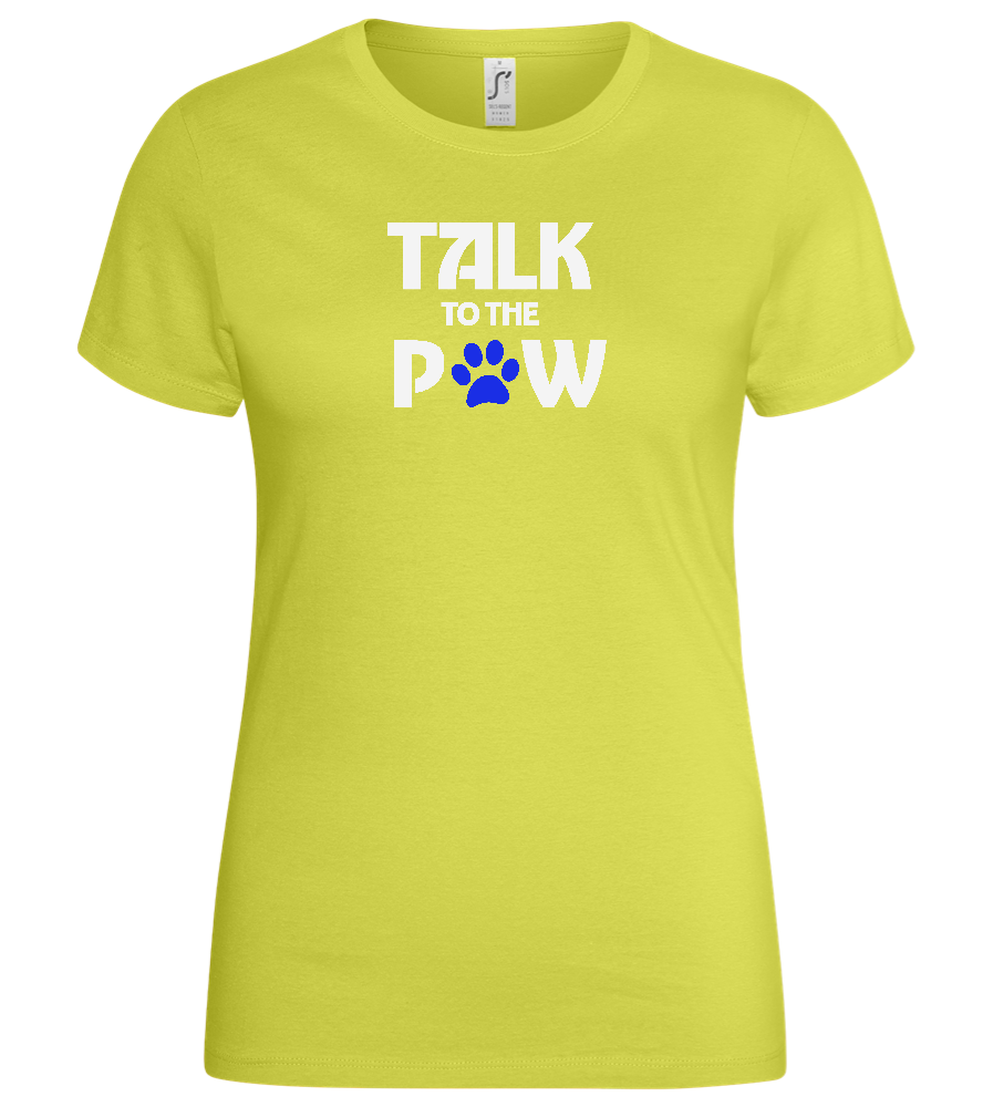 Talk to the Paw Design - Basic women's t-shirt_GREEN APPLE_front