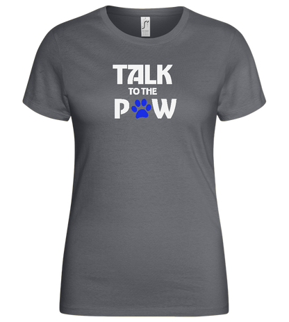 Talk to the Paw Design - Basic women's t-shirt_MOUSE GREY_front